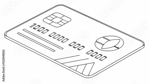 Isometric Illustration of a Credit Card