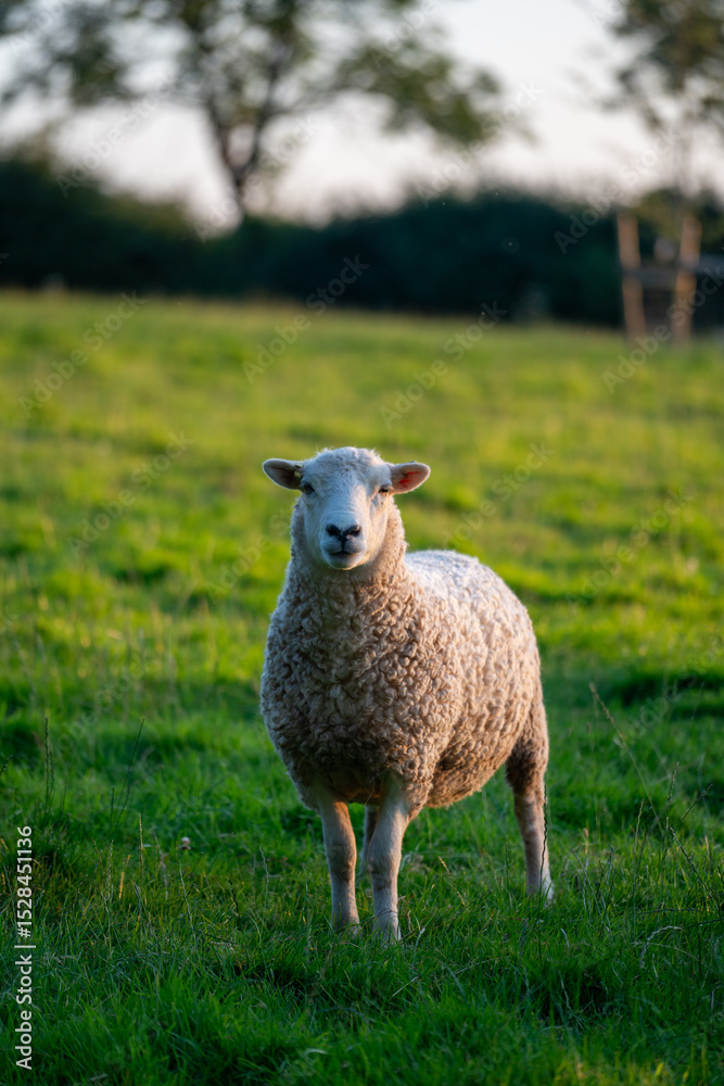 Naklejka premium sheep in a field