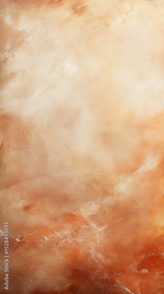 Fototapeta premium Orange stone texture; veined, earthy tones.