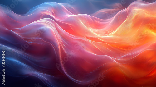 Wallpaper Mural Abstract Flowing Light Waves Vibrant Hues of Red, Orange, Pink, and Blue Torontodigital.ca
