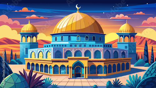 Beautiful Al-Aqsa Mosque in Jerusalem, Palestine