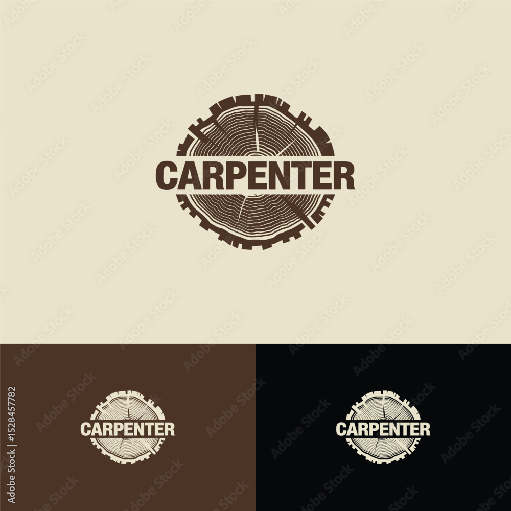 Fototapeta premium Carpenter logo design template
