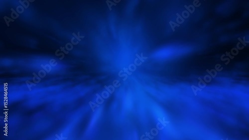 Abstract blue background with rays. Motion background. Glowing blue background. Animated fog. Animated smoke. Animated clouds. Space. Universe. Galaxy.