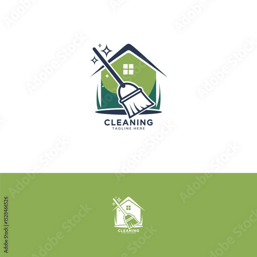 Cleaning logo design template