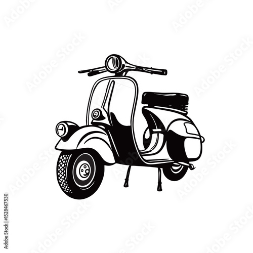 VESPA silhouette image with transparent background