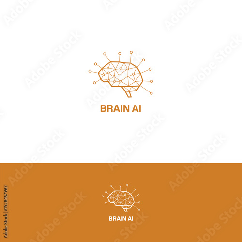 Brain logo design template
