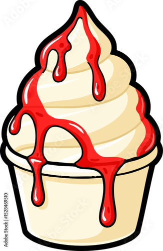 21. Strawberry Syrup Soft Serve