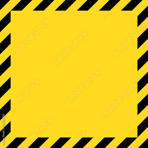 Square background with medium diagonal yellow and black stripes, border frame, and yellow square center for Instagram.