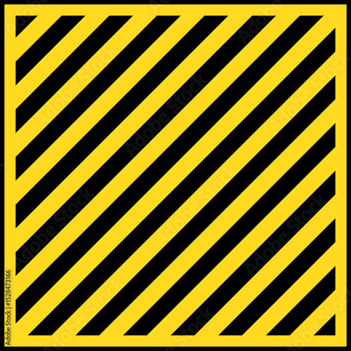 Square background with medium diagonal yellow and black stripes with black contour border for Instagram.