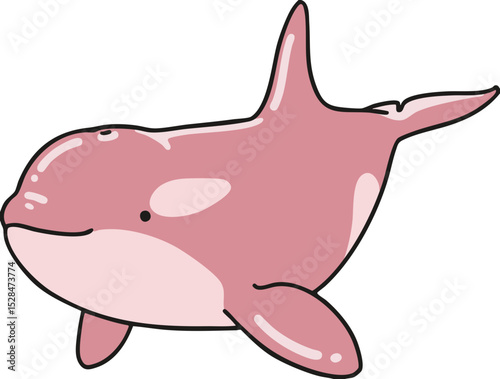 cute whale swimming in the sea