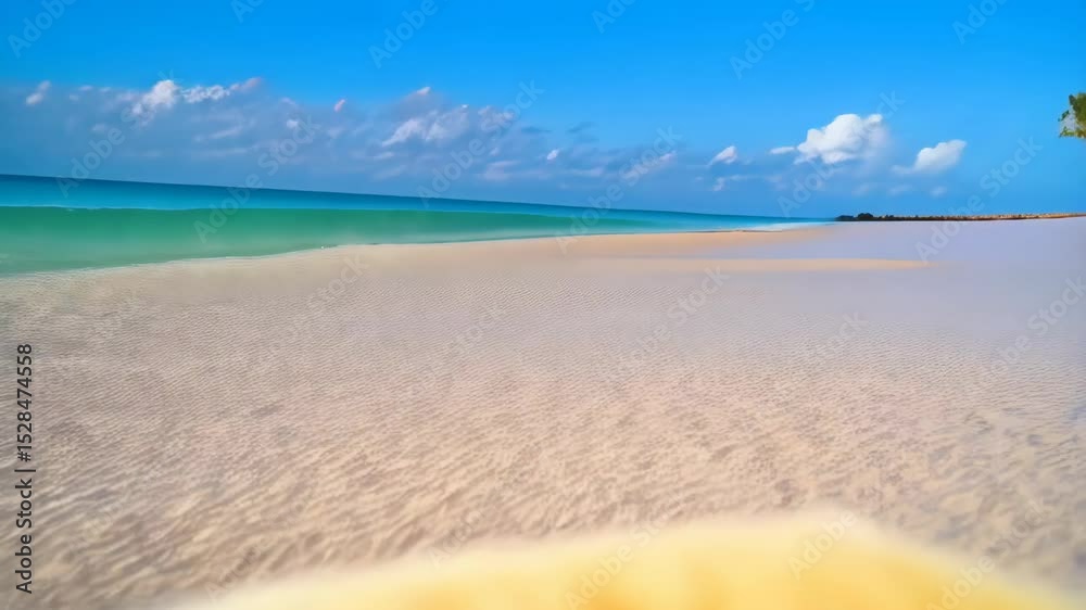 Close-up of a porous sea sponge on a tropical beach with turquoise water on a sunny day providing a relaxing nature background. Close-up of a porous sea sponge on a tropical beach with turquoise water on a sunny day providing a relaxing nature background.