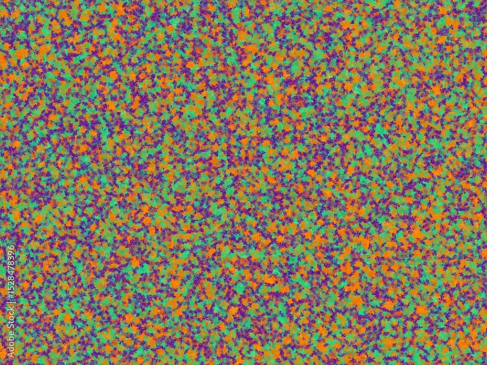 Fototapeta premium Seamless abstract pattern with a vibrant mix of orange, teal, and purple speckles, creating a lively and energetic texture.