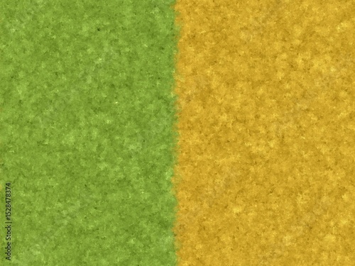 Abstract background with a split design featuring textured green and gold shades, ideal for various design projects.