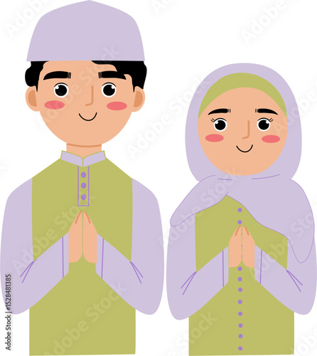 Adorable  muslim couple 1