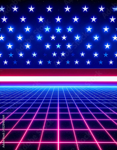 Celebrate America 250: White Stars on BLue on a stage 112