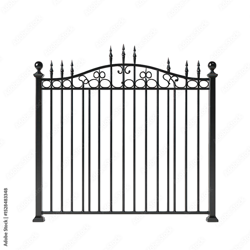Ornate metal gate silhouette Ornate metal gate silhouette