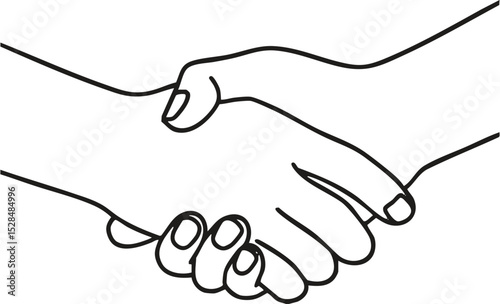 Hand-shaking line drawing for coloring