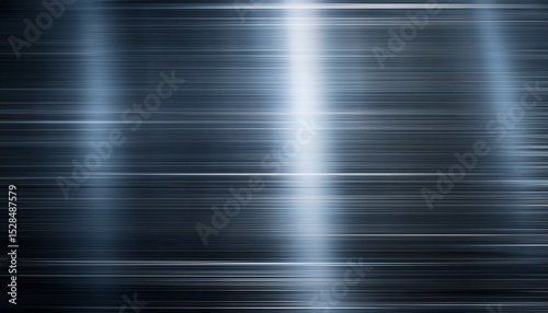 brushed stainless steel with fine parallel lines reflecting light cold parallel
