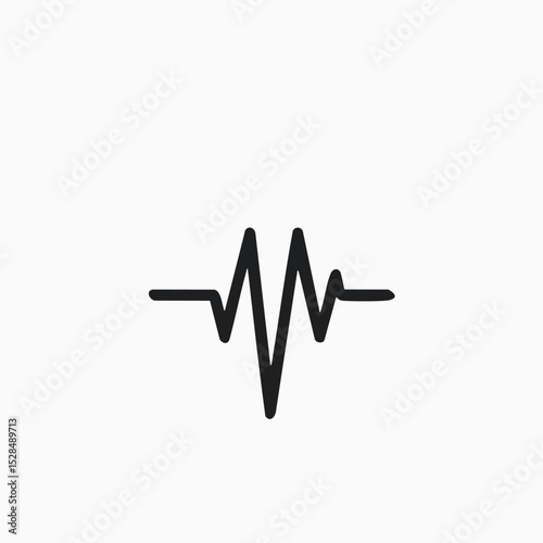 Black waveform on white