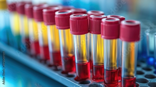 Scientific exploration: Blood samples in a research laboratory environment