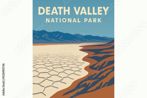 Death Valley National Park Aerial View of Badwater Basin and Salt Flats.eps