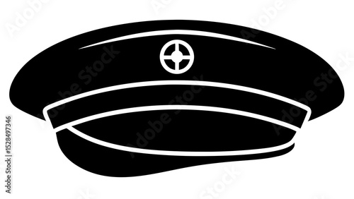 Classic peaked cap officer hat military style