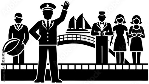 Captain welcoming passengers luxury yacht trip