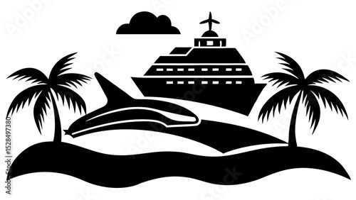 Luxury yacht tropical getaway island paradise cruise