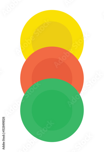 Illustration plastic plate colorful