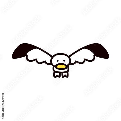カモメのアイコンイラスト