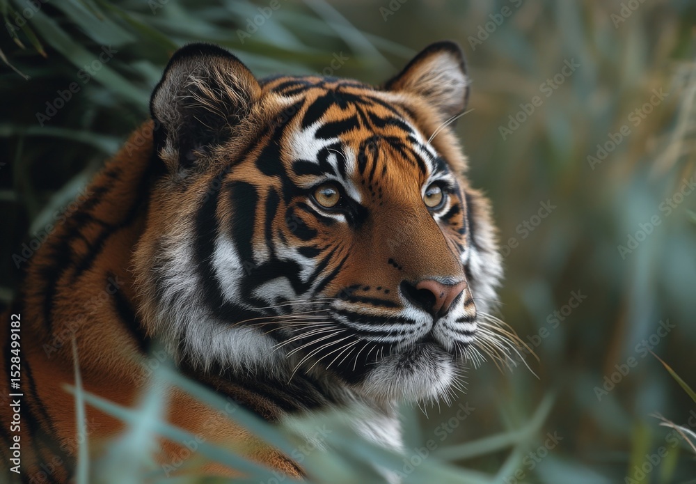 Fototapeta premium PNG Wildlife animal mammal tiger.