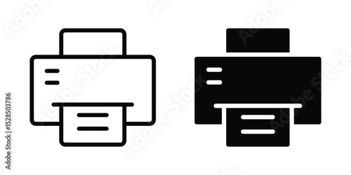 Printer silhouette vector illustration art design. Silhouette printer isolated. 