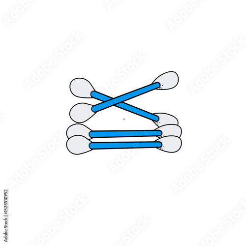ear pick design simple for vector