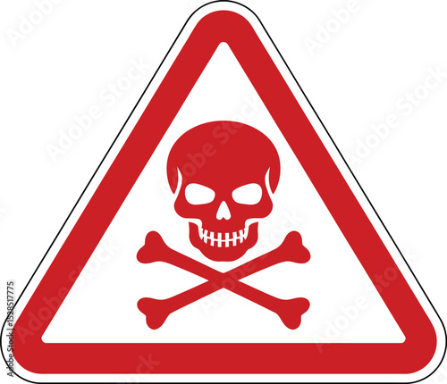 Skull and Crossbones Warning Sign - Danger Symbol