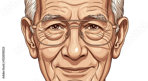 Close up shot of an elderly man