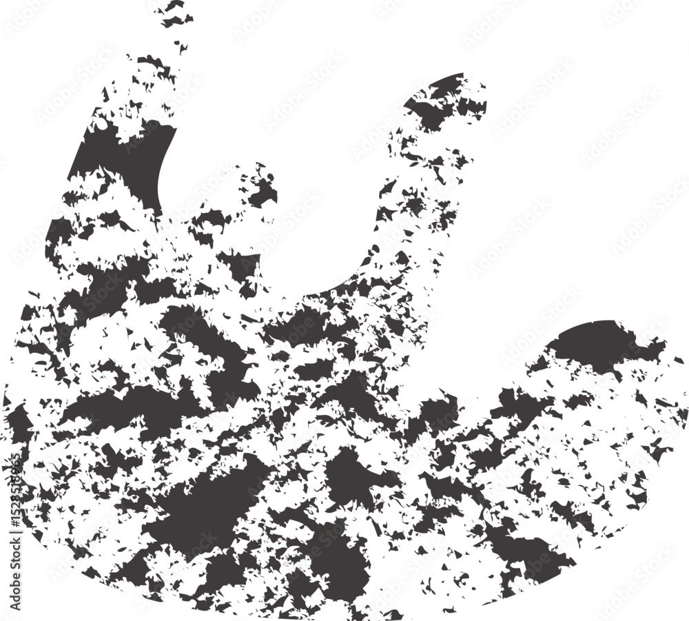 Black, abstract wave shape with a smooth curve, organic form, and rough texture.