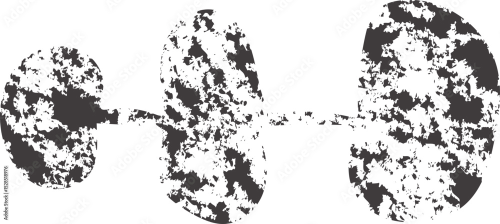 Black, abstract nodule shape with a smooth surface, organic form, and rough texture.