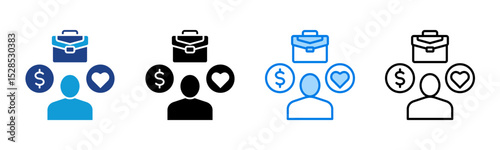 Consumer Behavior icon sheet multiple style collection