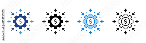 Diversification icon sheet multiple style collection