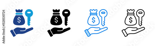 Business Opportunity icon sheet multiple style collection