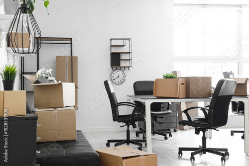 Interior of light office wi...
