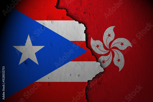 Canvas Print Relations between puerto rico and hongkong