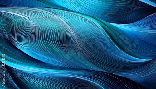 abstract teal and blue digital waves background