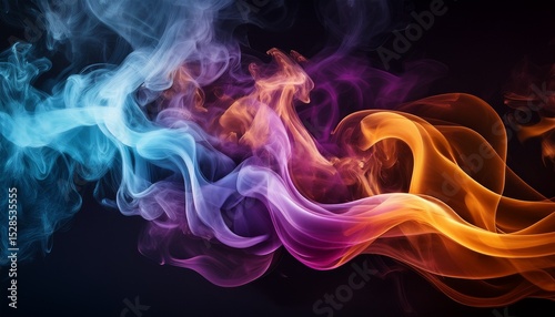Wallpaper Mural abstract colorful smoke Torontodigital.ca
