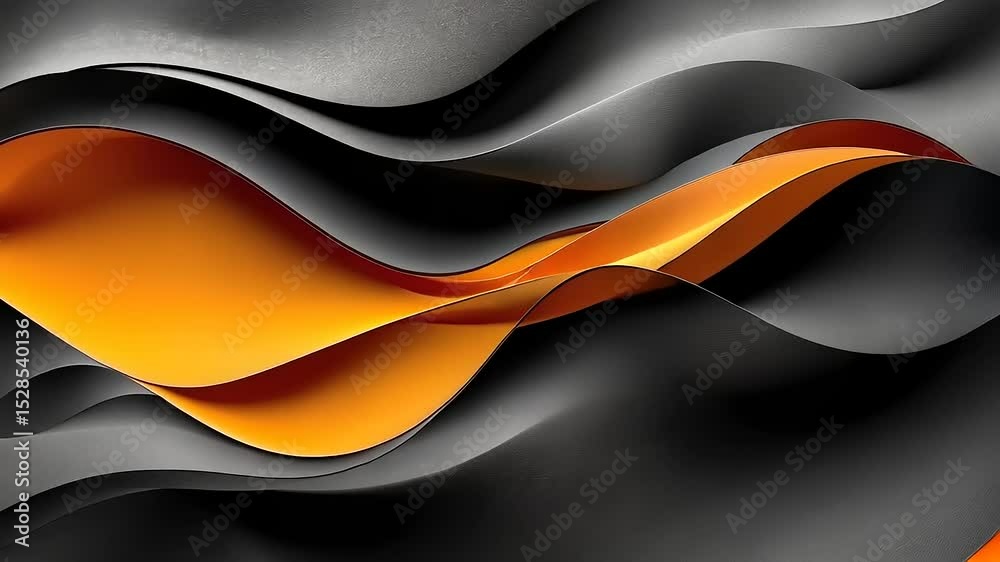 Dynamic interplay of gold and gray waves creates a visually stunning background
