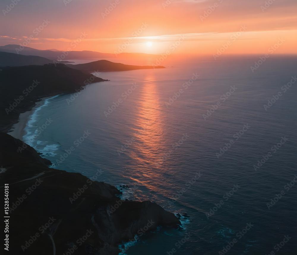 Fototapeta premium sunset over the sea