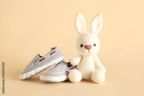 Stylish baby shoes with cut...
