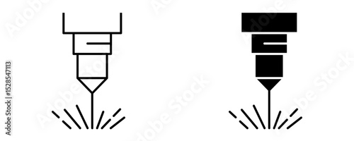 Vector line icons illustrating about industry