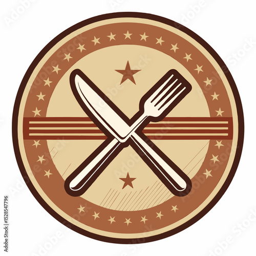 Cutlery sign. Food icon. Fork, knife symbol. Classic flat style. Simple food icon. Vector, fork and knife