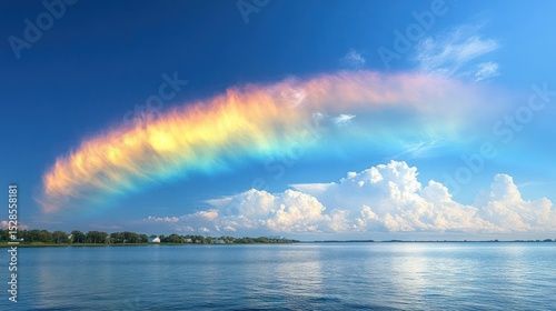 rainbow over water